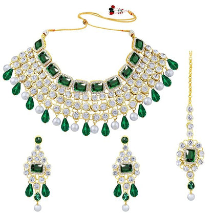 Crystal choker necklace with elegant sparkle