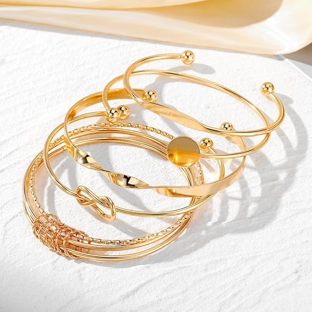 Set of 5 Latest Stylish MultilayerBangle Bracelet for Women and Girls