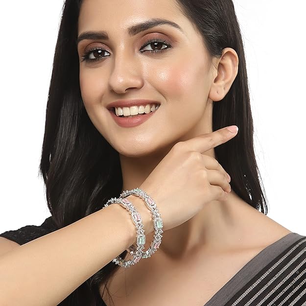 AD Diamond Bangles Set of 2
