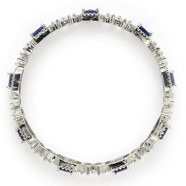 Cubic Zirconia Bangles Square Design Set of 2