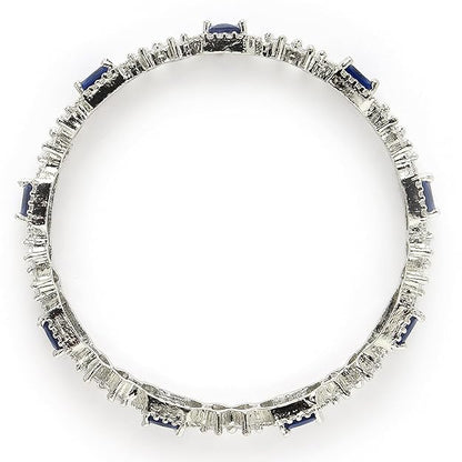 Cubic Zirconia Bangles Square Design Set of 2