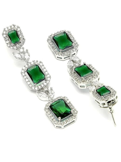 American diamond earrings artificial with premium shine
