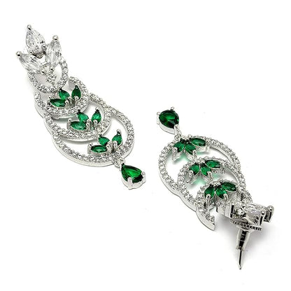 Diamond dangle earrings with luxurious elegant finish