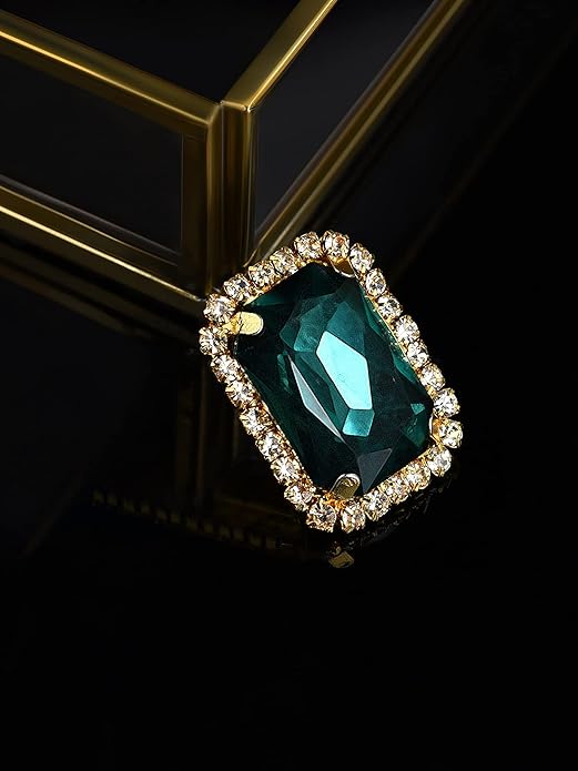 Crystal Rings in Green Crystal Shine