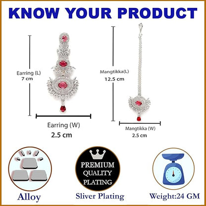 Diamond mang tikka with elegant bridal design