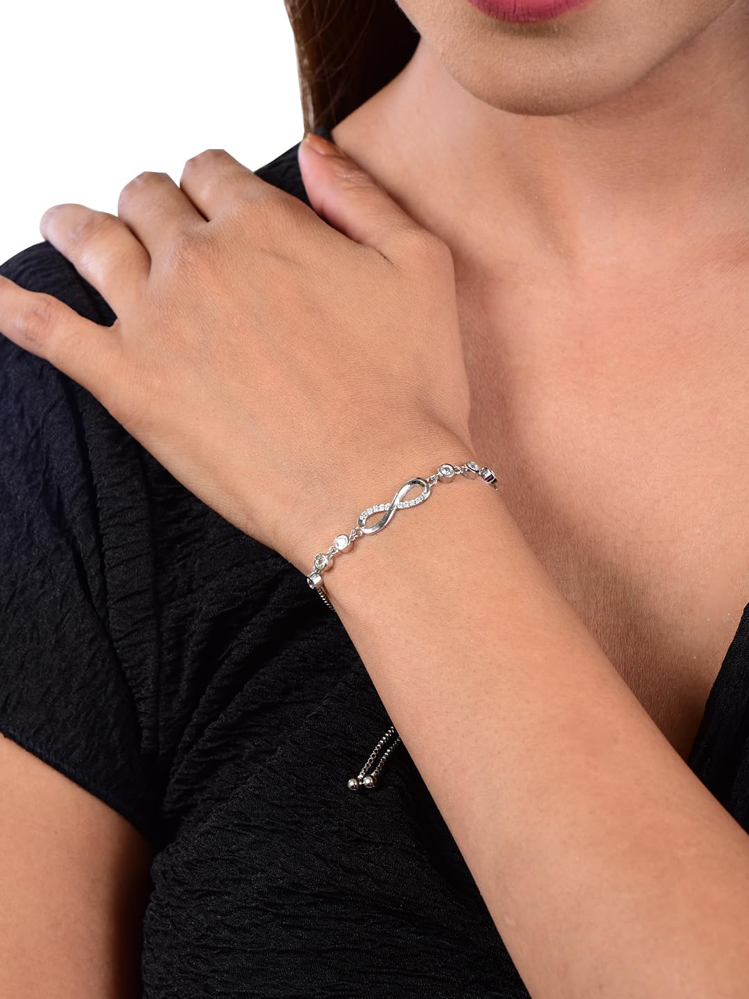 Infinity Diamond Gold Love Knot Bracelet