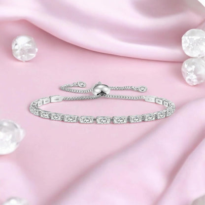 Stylish Cubic Zirconia American Diamond Adjustable Bracelet For Women & Girls Bracelet, Gift for Her
