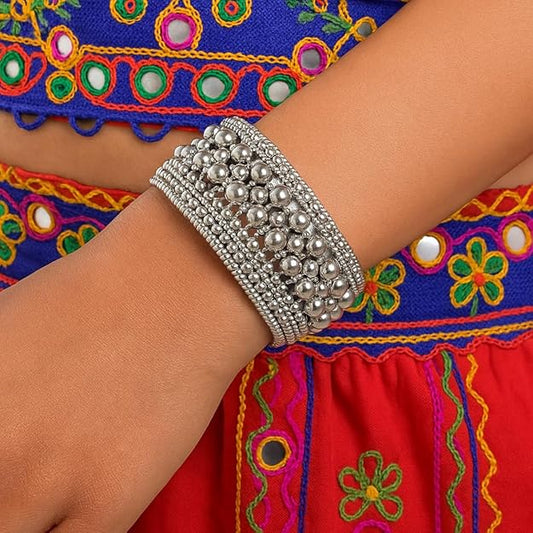 Oxidised Bangles With Ghungroo