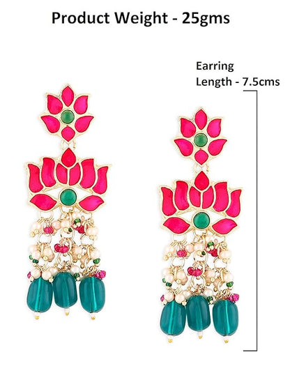Drop earrings India inspired by ethnic craftsmanship