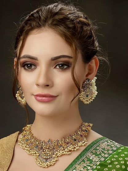 Temple Wedding Jewellery Pearl Choker Set