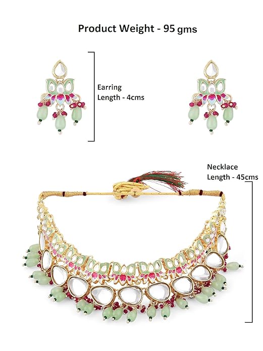 Necklace earring set for weddings and festive occasions
