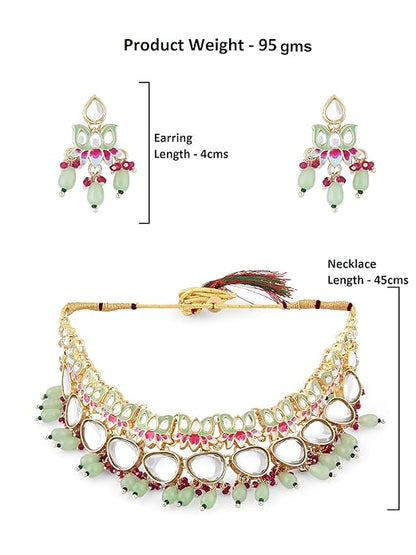 Necklace earring set for weddings and festive occasions