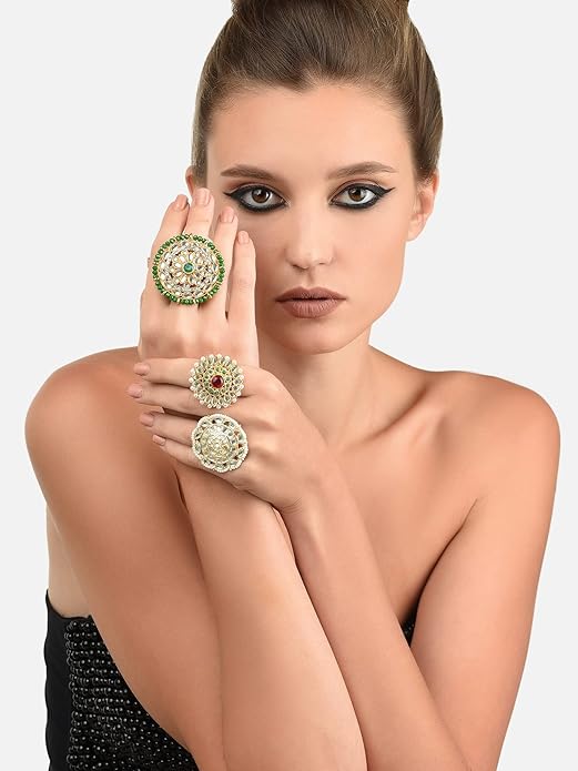 Indian bridal ring with traditional wedding detailing