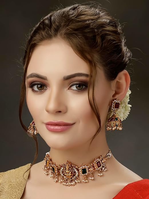 Gold Temple Jewellery Wedding Set
