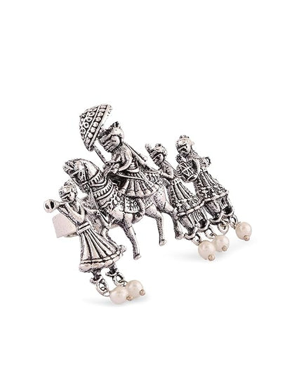 Antique Barat Oxidised Silver Ring