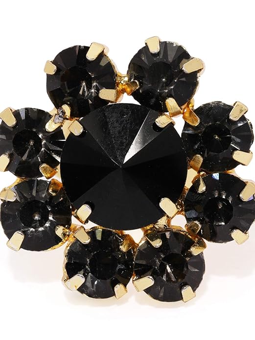 Crystal Wedding Rings in Contemporary Black