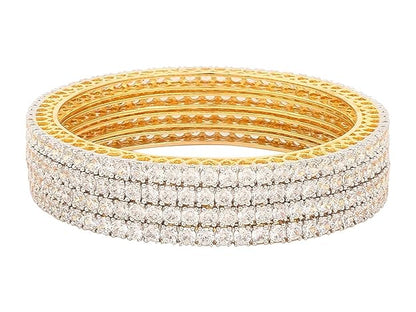 American Diamond Bangles Set Pack of 4