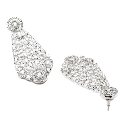 American diamond necklace set with matching earrings