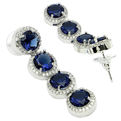 Diamond drop earrings with sparkling statement look
