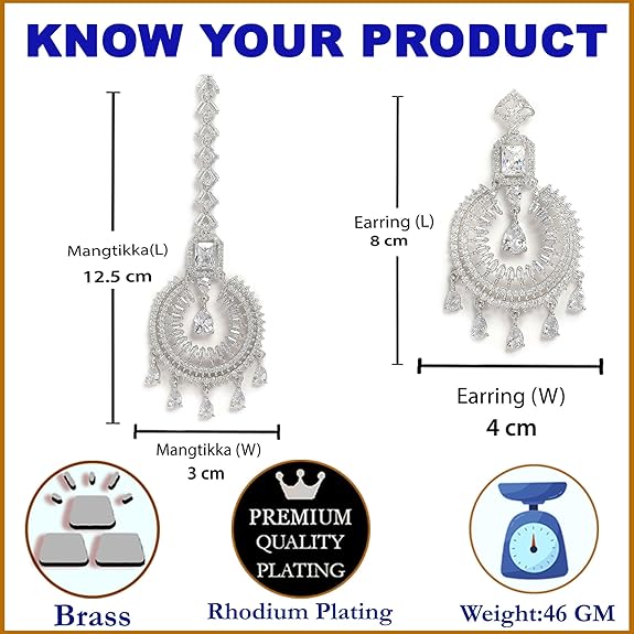 Diamond shape maang tikka with stylish modern design