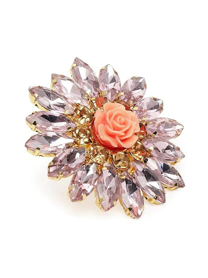 Crystal Engagement Rings in Pink