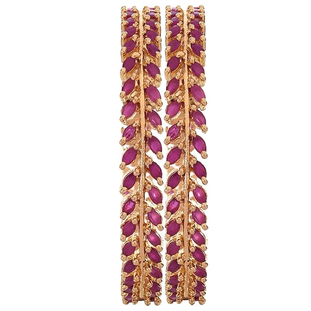 American diamond kangan with rich festive look