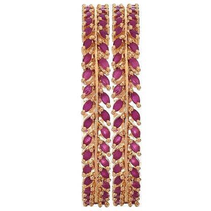 American diamond kangan with rich festive look
