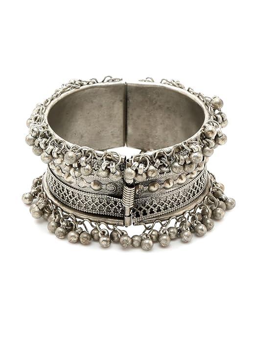 Oxidised Bangles India Silver Cuff Style
