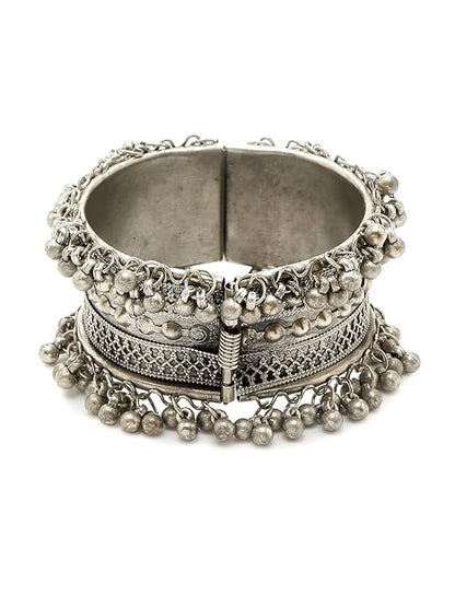 Oxidised Bangles India Silver Cuff Style