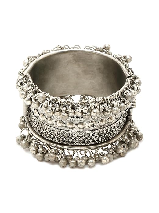 Oxidised Bangles India Silver Cuff Style