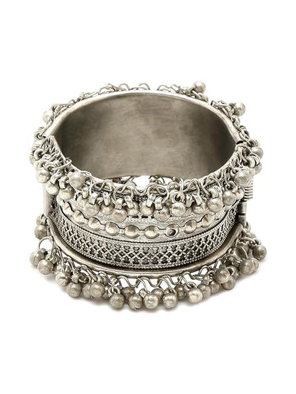 Oxidised Bangles India Silver Cuff Style