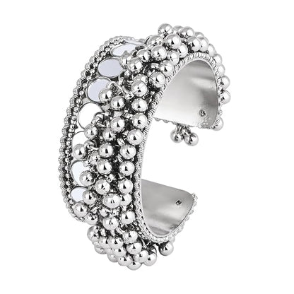 Women's Adjustable Bracelet Oxidised Ghungroo Kada