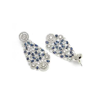 American diamond necklace set with matching earrings