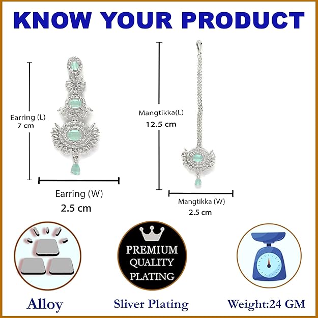 Diamond mang tikka with elegant bridal design