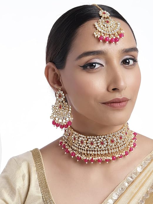 Necklace and Earring Set in Crystal and Faux Pearl Jewellery Gift Set for Women