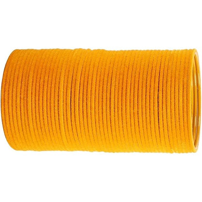 Velvet Metal Bangles for Women Available in Yellow Color Set of 32 Bangles