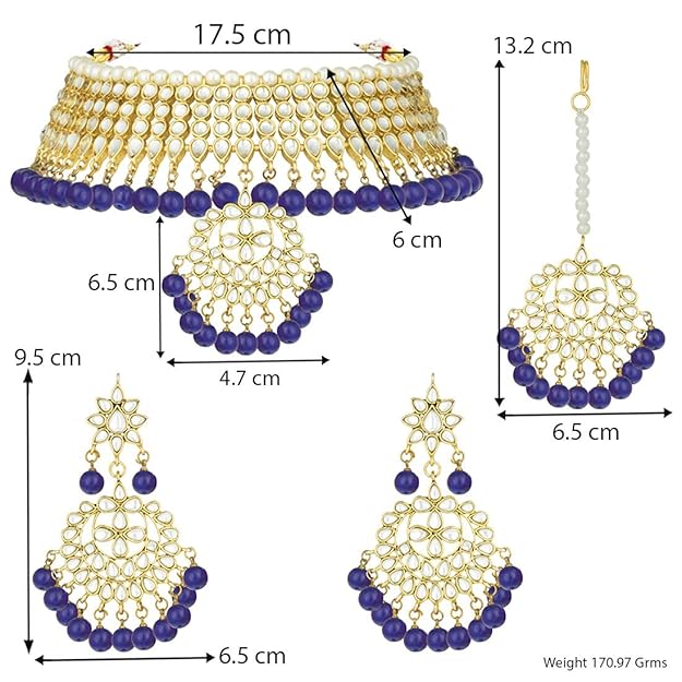 Bridal kundan jewellery set for Indian wedding wear