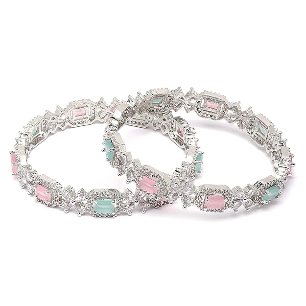 AD Diamond Bangles Set of 2