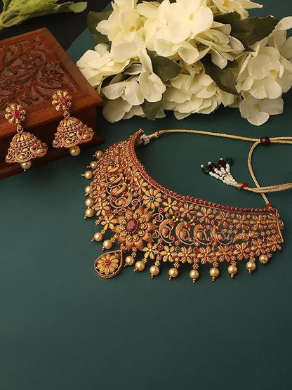 Antique Temple Jewellery Choker Set
