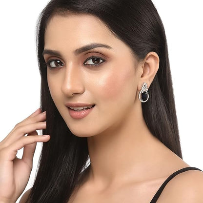 American Diamond Paisley Stud Earrings