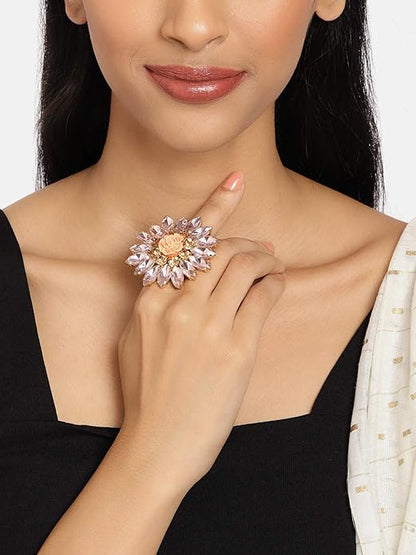 Crystal Engagement Rings in Pink