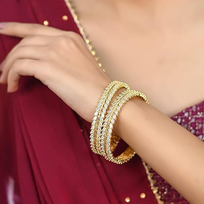 Gold Plated Marquise American Stone Bangles
