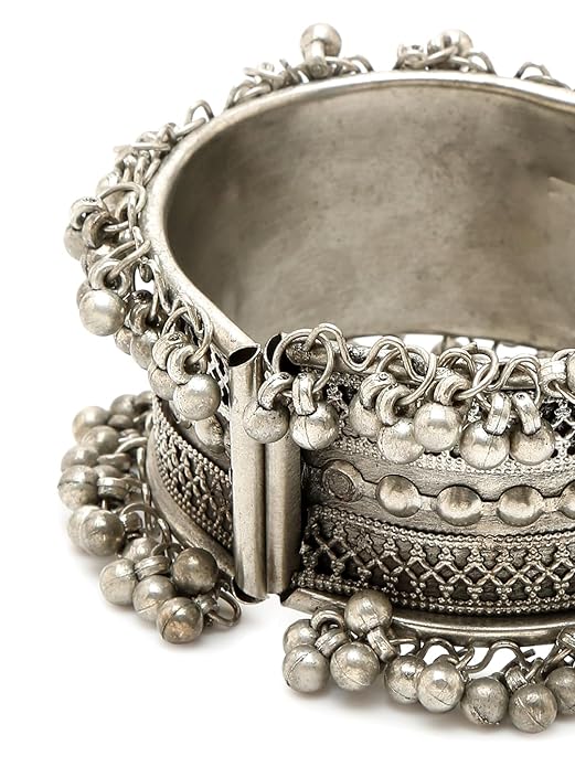 Oxidised Bangles India Silver Cuff Style