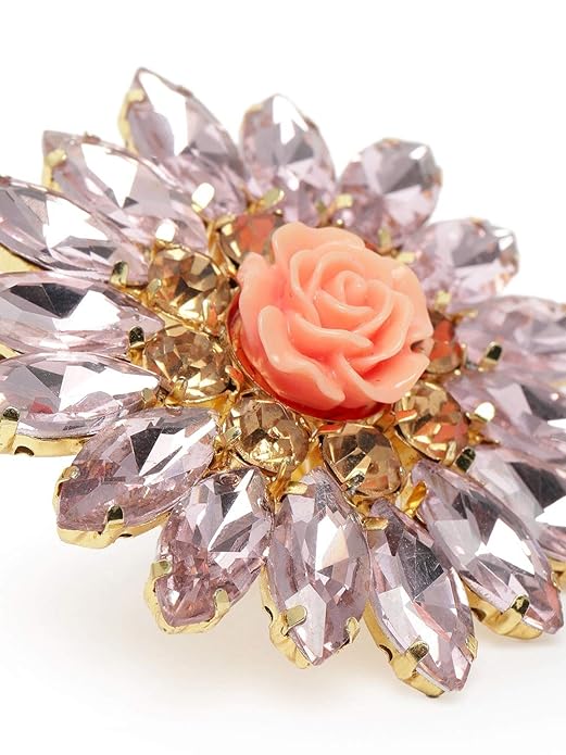 Crystal engagement rings with brilliant shine