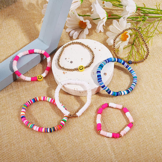 7-Pcs Colorful Beaded Bracelet Set for Friends
