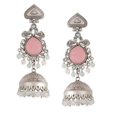 Oxidised Boho Jhumka Earrings