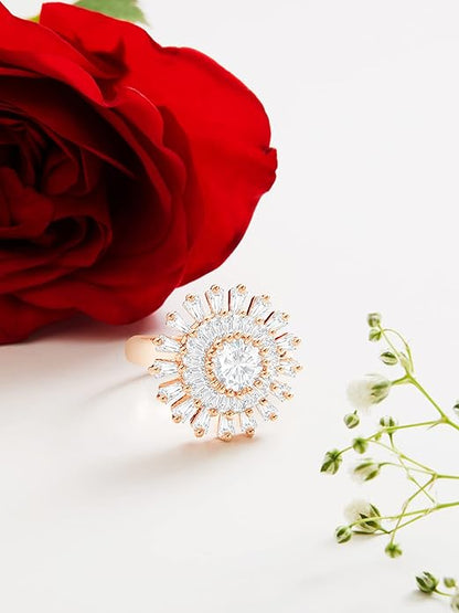 Cubic Zirconia Wedding Rings Set of 2