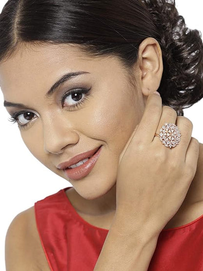 Adjustable Cubic Zirconia Ring