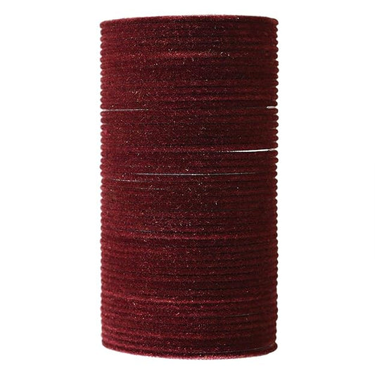 Velvet Metal Bangles for Women Available in Brown Color Set of 32 Bangles