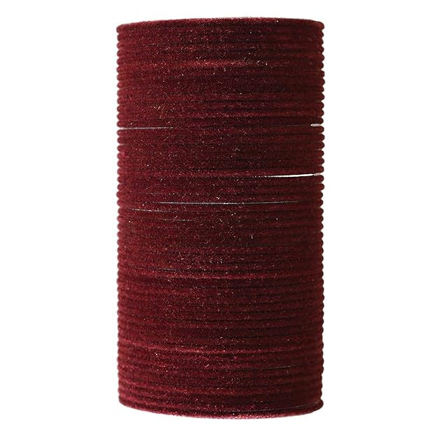 Velvet Metal Bangles for Women Available in Various Color Set of 32 Bangles